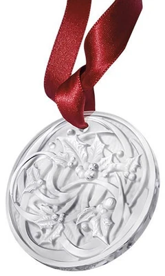 Lalique - 2017 Christmas Ornament - Entrelacs - Crystal - Original Box - MIB - Image 1 of 4