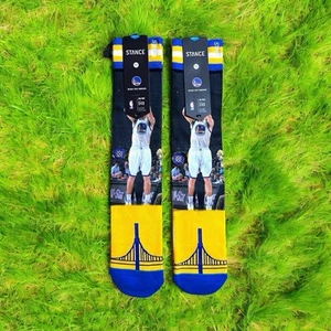 Stance Classic NBA Golden State Warriors Curry & Thompson 2 Pairs of Large Socks - Picture 1 of 9