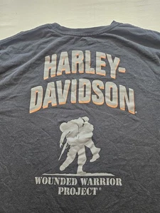 Harley Davidson Hemd Herren 2XL Schwarz Wounded Warrior Project Kurzarm - Bild 1 von 9