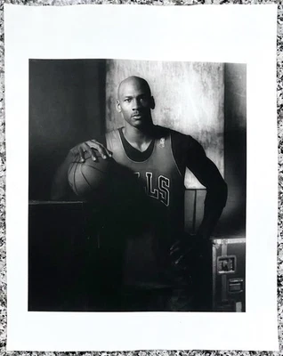 1998 Michael Jordan “The Last Dance Stare” Type 1 Original Photo, 11x14in - Image 1 of 2