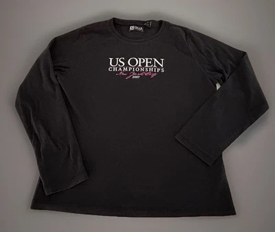 US OPEN Championship NYC 2007 Mujer’s Med Top Camiseta Negra Torneo de Tenis Foto 1 de 4