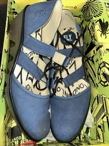 FLY London Poma Blue Lace Up Strappy Sandals Size EU 40 Uk 7 BNWB - Picture 1 of 3