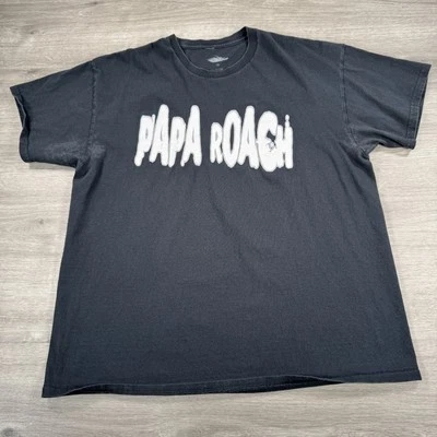 Papa Roach T-Shirt Mens XL Black Band Tee Rock Music Concert Graphic Y2K - Image 1 of 4
