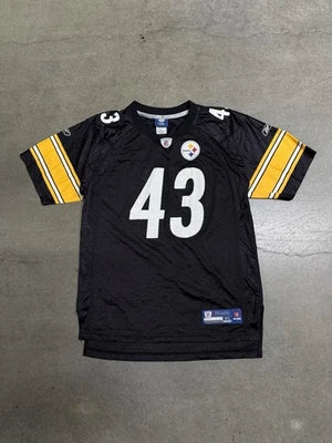Camiseta deportiva juvenil Reebok NFL de los Pittsburgh Steelers Troy Polamalu #43 de la década de 2000 talla XL Foto 1 de 4
