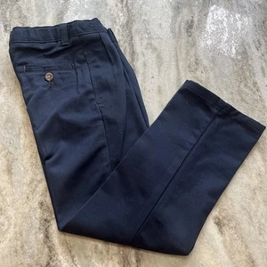 Chaps Boy’s Pants School Approved Size 6 Reg Adjustable Waist NAVY BLUE - Picture 1 of 5