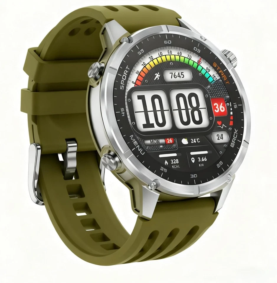 GPS Smart Watch for Men, GPS, Hiking, Cycling, Waterproof, Heart Rate, Sleep - Image 1 of 1