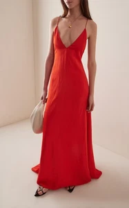 NWT 1,195 TWP Josephine Mermaid Gown- Cherry Tomato 4 - Picture 1 of 6