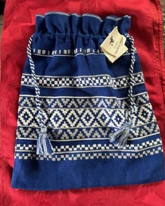 Nuevo Bolso de Hombro Vintage 1973 Lana Algodón Tejido BOHO Étnico Hippie Grecia - Imagen 1 de 4