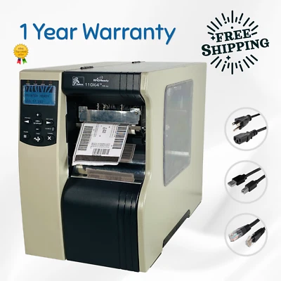 Refurbished Zebra 110Xi4 Thermal Transfer Label Printer 300 DPI 1 Year Warranty - Image 1 of 4