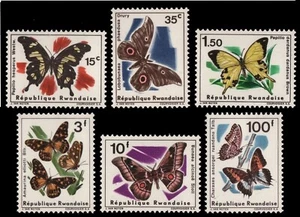 Ruanda 1966 - Mi-N.o 147-152 ** - Estampillada sin montar o nunca montada - Mariposas / Mariposas - Imagen 1 de 1