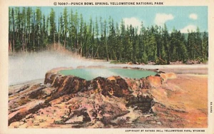 Yellowstone Nationalpark Wyoming, Bowle Bowl Spring, Vintage Postkarte - Bild 1 von 2