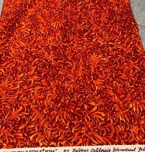 Hoffman California Red & Orange Swirl Fabric 18x21" Cotton Quilting Craft Materi - Picture 1 of 11