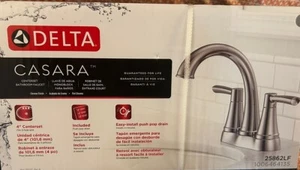 Final Sale–Delta Casara Bathroom Faucet – 4” Chrome–Double Handle–NIB–2586LF - Picture 1 of 3