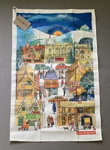 NWT Emma Bridgewater Christmas Town & Country Tea Towel 100% Cotton England - Picture 1 of 12