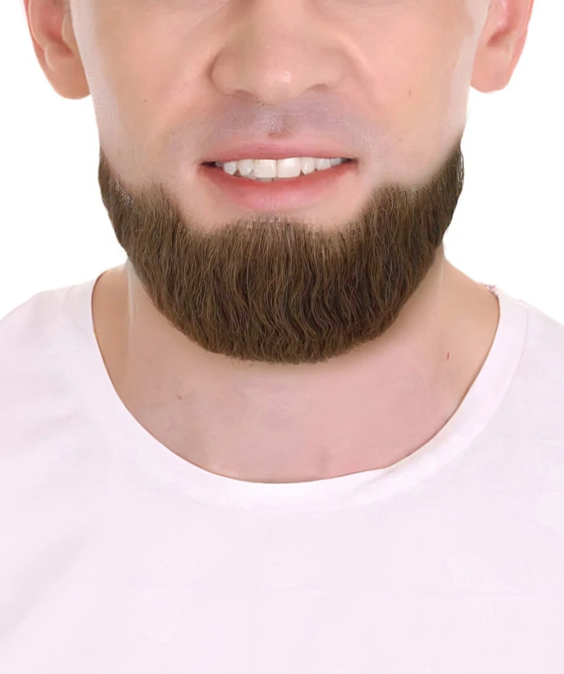 Barba de cabello humano falso hollywoodiano para hombre adulto HPO | Múltiples opciones de color Foto 1 de 2