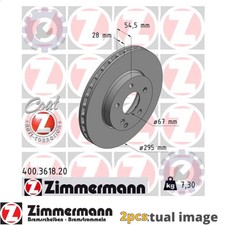 2X NEW BRAKE DISC FOR MERCEDES BENZ E CLASS T MODEL S211 OM 646 821 ZIMMERMANN
