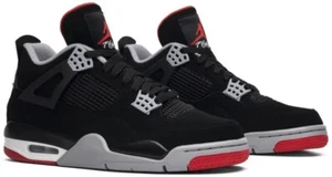 Nike 2019 Air Jordan 4 Retro OG 'Bred' 2019 Size 9 Excellent Condition - Picture 1 of 10