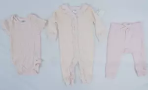 Baby Girl Lot 3 Modern Moments Pink Bodysuit Romper Pants Set Size 12 Month NEW - Picture 1 of 5