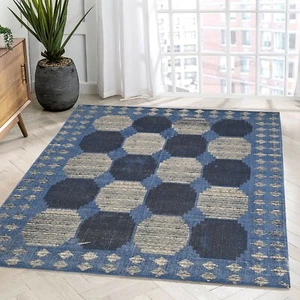 Cotton Printed rugs, Handmade, 6x4 ft. Indian Dhurrie, Non Shedding, Flat Weave - Picture 1 of 84