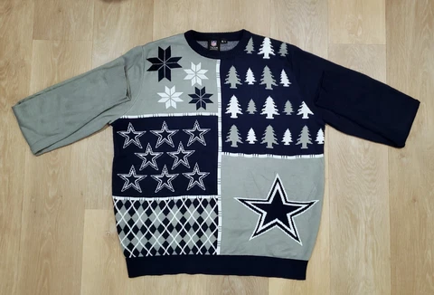 Dallas Cowboys Blue/Gray Christmas Sweater - Mens XL - NFL Team Apparel Cover