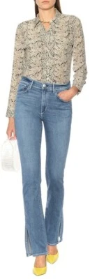 Pantalones de mezclilla para mujer JACO 3x1 tiro alto costura dividida campana 29 Foto 1 de 4