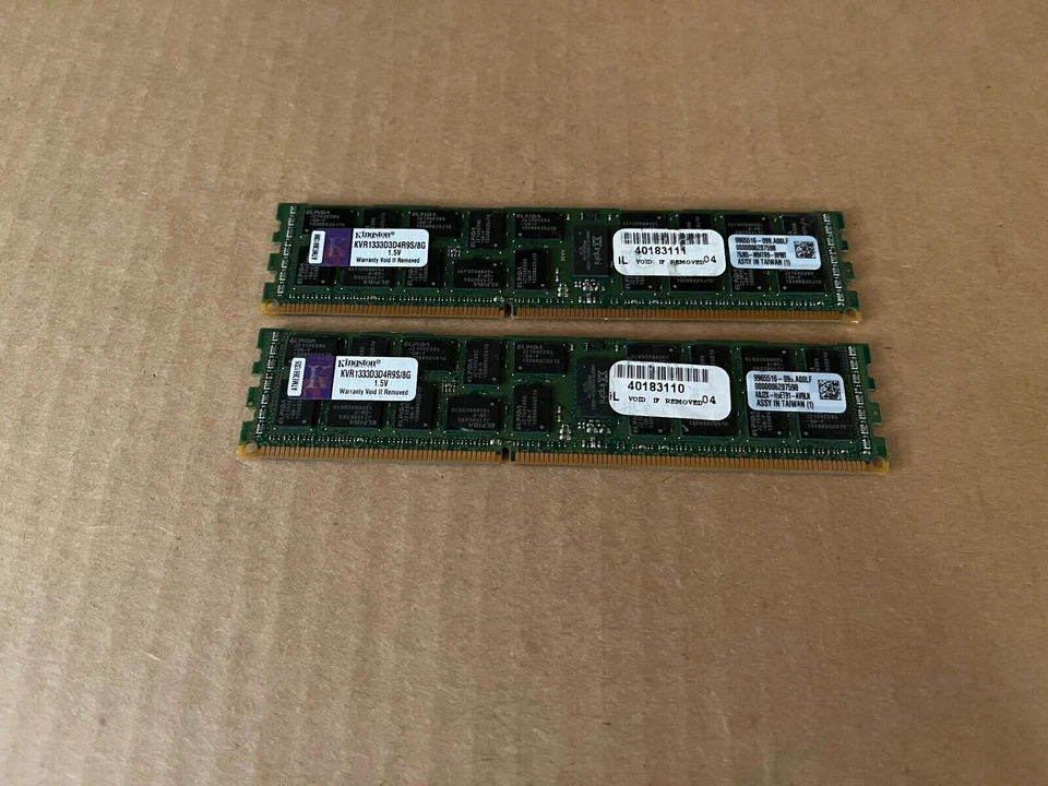 (x2) KINGSTON 8GB KVR1333D3D4R9S/8GHB 1.5V MEMORY RAM - Image 1 of 1