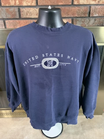 Vintage United States Navy Midshipmen NCAA Crewneck Sweatshirt Mens Sz Large Vtg Cover