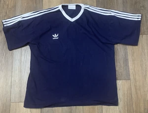 VTG Adidas Futbol Jersey Men's 44CHx26L Three Stripes Trefoil - Picture 1 of 9