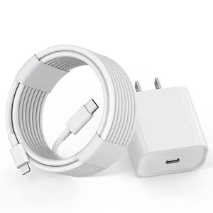 Original USB-C PD Fast Charger Cable For iPhone 14 13 12 11 Pro Max XS XR SE 8 7 - Picture 1 of 30