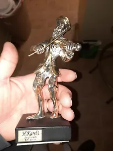 1955 H Karshi Fidler On The Roof Sculpture 925 Sterling Silver Jerusalem - Picture 1 of 7