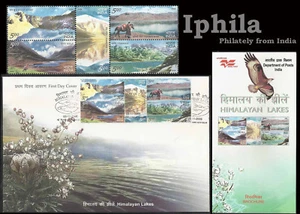 Himalayan Lakes FDC folder Set Indien Inde Indian Nature Bird Lake mountains mt - Bild 1 von 1