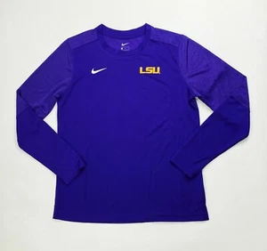 Nike Dry LSU Tigers Sideline Training Shirt Women's M Purple CI6435 Football - Picture 1 of 2