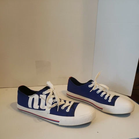 NFL New York Giants Low Top Shoes Mens 9 Big Logo Low Top Canvas Shoes Sneakers Cover