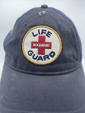 Steve Madden Distressed Rockaway Life Guard Blue Hat Cap Mesh Strap Back