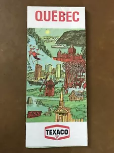 1967 TEXACO MAP QUEBEC - Canada Ephemera - Imagen 1 de 4