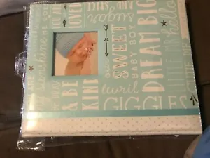 Blue Words Baby Boy Memory Keepsake Book Record, Babies Gift for Little Man - Picture 1 of 9