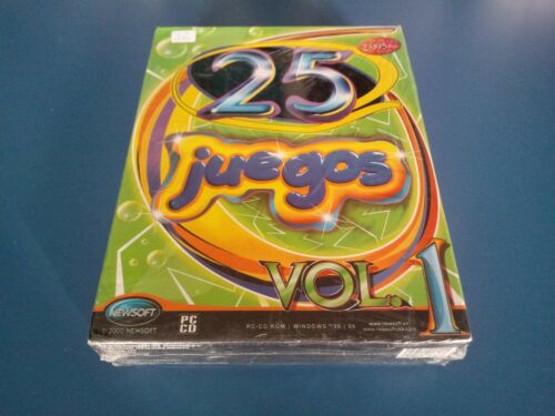 25 Juegos Vol 1 PC CD ROM IBM Español - Newsoft - Nuevo