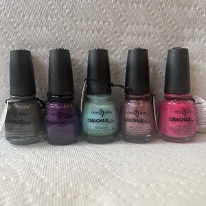 China Glaze CRACKLE Collection 5 Colors Nail Polish Lot - Picture 1 of 1