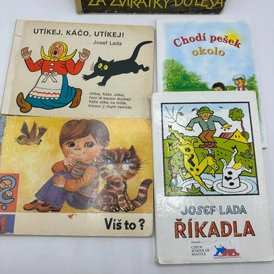 Czech Childrens Board Books Lot of 8 Bedtime Stories Nursery Rhymes Animals - Image 1 of 4