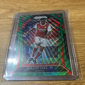 2020-21 Panini Prizm Premier League - Bukayo Saka #40 Green Wave Prizm - Picture 1 of 2