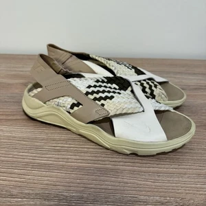 Nike Air Huarache Run Ultra Sandal Womens Size 8 Fossil Sail Olive 885118-201 - Picture 1 of 9