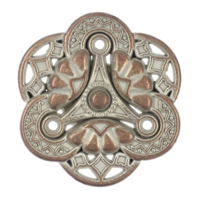 12 Pieces Gothic Flower Art Metal Shank Buttons 18mm (11/16 inch) (Copper Whi... - Image 1 of 4