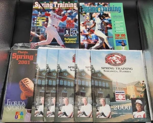 Anuarios y programas de entrenamiento de primavera de béisbol con listas, talones, autógrafos - Imagen 1 de 10