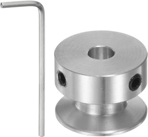 HARFINGTON Single Groove Pulley 5mm Fixed Bore 20mm 5mmx20mm, Silver Tone  - Picture 1 of 5