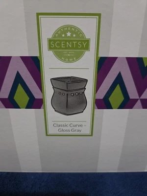 Calentador de cera Scentsy - Curva clásica - Gris brillante - Nuevo en caja Foto 1 de 4