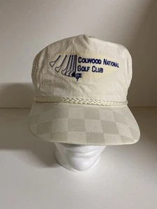 Colwood National Golf Club Hat Vintage Cream Checkered Rope Strapback - Picture 1 of 7