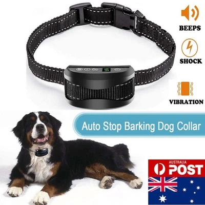 Anti Bark Dog Collar Auto Stop Barking Training Collar Sound/Vibration/Shock AU - image 1 of 4