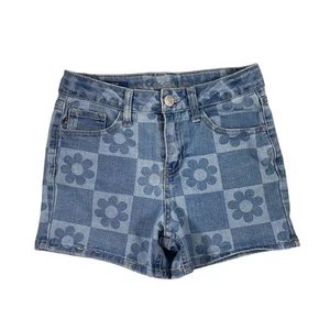 Vigoss Girls The Marley Shorts Flower Design Size 10 Medium Wash Denim - Picture 1 of 11