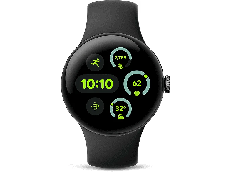GOOGLE Pixel Watch 3 (Wi-Fi) 41 mm, Smartwatch Aluminium Fluorelastomer - Bild 1 von 1