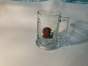 NFL Buffalo Bills 3D Raised Metal Logo vintage Glass Beer Mug Stein 5.25 Tall - Picture 1 of 1
